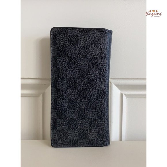Authentic Louis Vuitton Damier Graphite Coated Canvas Leather Brazza Wallet 2012 - Picture 3 of 12